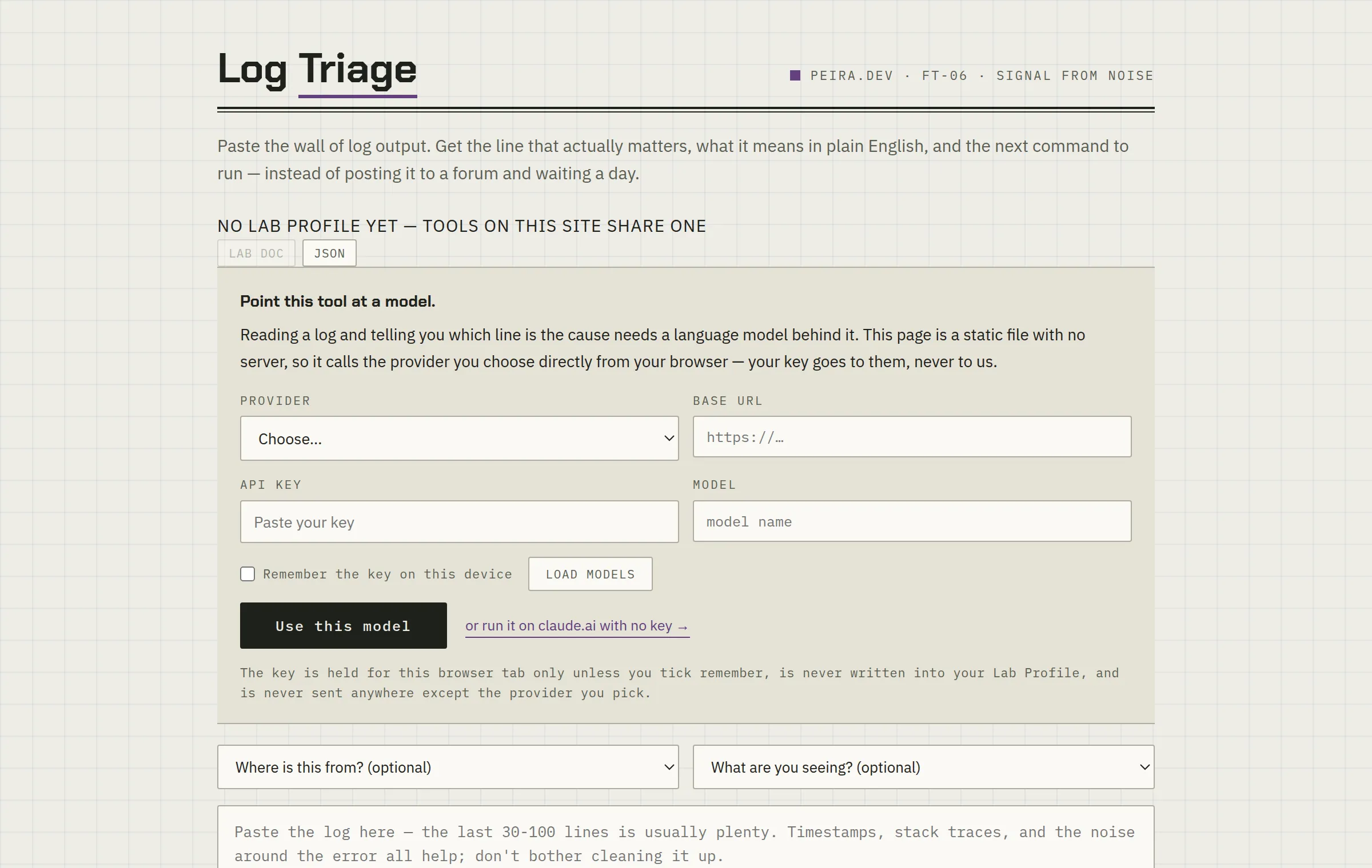 Log Triage — a look at the tool